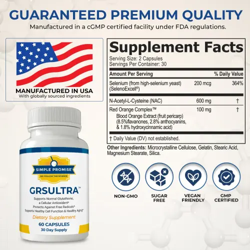 GRS Ultra supplement facts and ingredients label